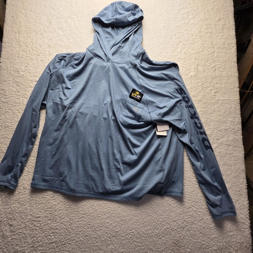Dickies Hooded Shirt Mens 4XL Blue Temp-iQ Cooling Performance Sunshirt UPF 40+